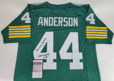 Donny Anderson "SB Champs I & II" Signed Green Bay Packers Jersey (JSA COA)