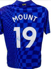 Mason Mount Signed Chelsea Football Club Jersey (Beckett)  Central Midfielder
