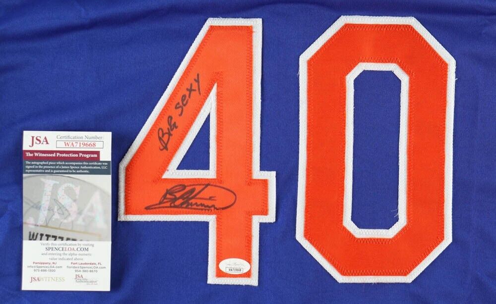 Autographed/Signed Bartolo Colon New York Blue Baseball Jersey
