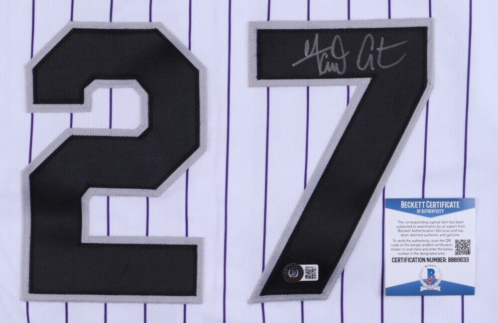 Garrett Atkins Autographed Signed Colorado Rockies Russell