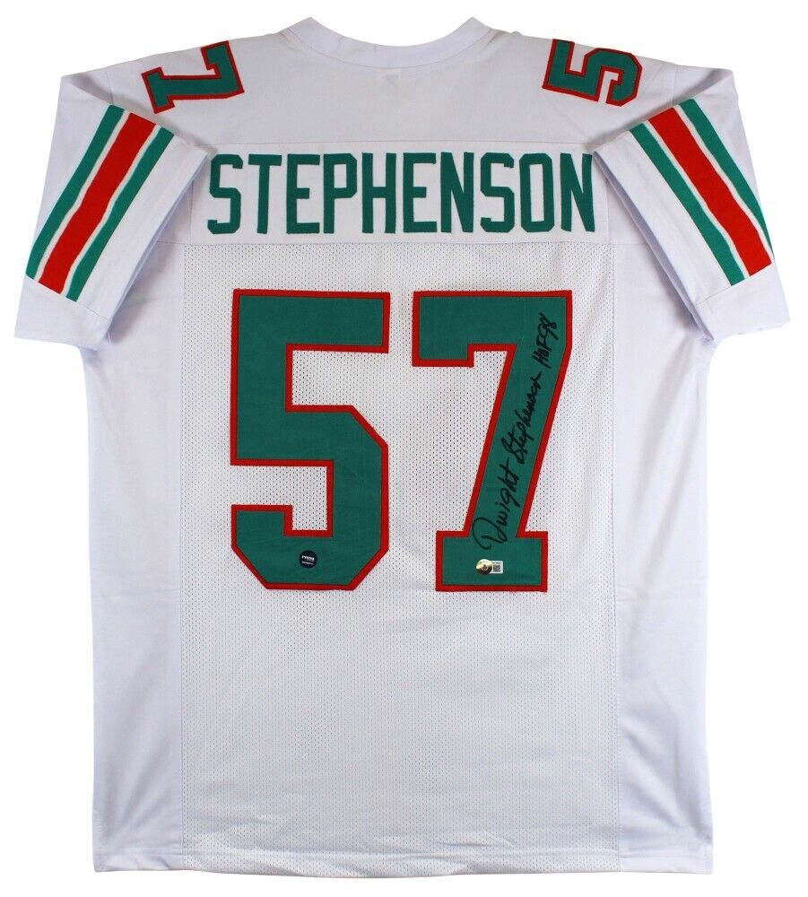 Dwight Stephenson Signed Miami Dolphins Jersey Inscribed HOF 98 (Becke –