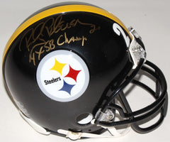 Rocky Bleier Signed Steelers Mini-Helmet Inscribed "4X SB Champ" (TSE COA)