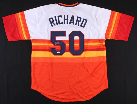 J. R. Richard Signed Houston Astros Jersey (JSA COA) 2×NL K Leader 1978-1979