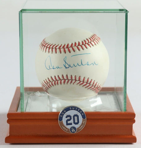 Don Sutton Signed N.L. Baseball w Display Case (PSA) Los Angeles Dodgers Pitcher