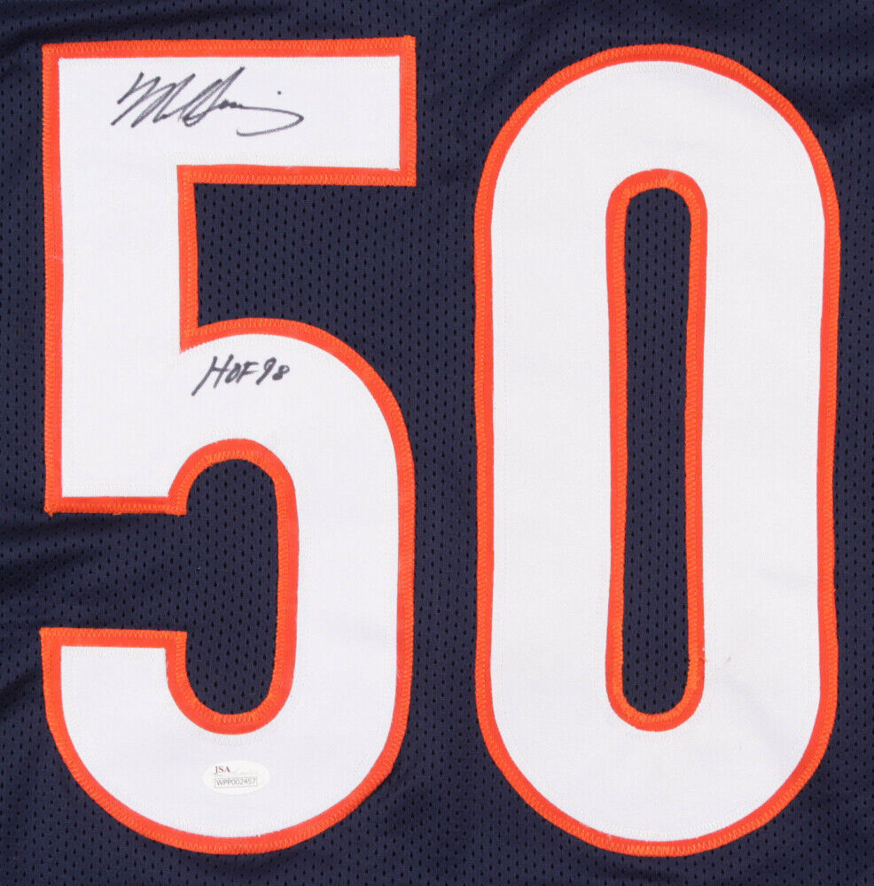 Mike Singletary HOF 98 Signed Chicago Bears Custom Jersey (JSA Witness  COA)