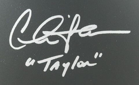 Charlie Sheen (Chris Taylor) Signed "Platoon" Army Helmet Ins. "Taylor"(Beckett)
