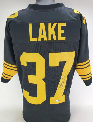 Carnell Lake Signed Pittsburgh Steelers Jersey (TSE COA) 5xPro Bowl Defensive Bk