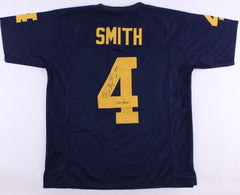 De'Veon Smith Signed University of Michigan Wolverines Jersey Inscribed  Go Blue