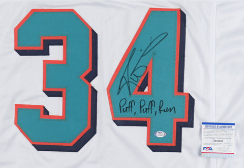 Ricky Williams Signed Miami Dolphins Jersey Inscribed "Puff Puff Run" (PSA COA)