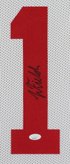 Justin Fields Signed Ohio State Buckeyes 35x43 Framed Jersey (JSA COA) Bears QB