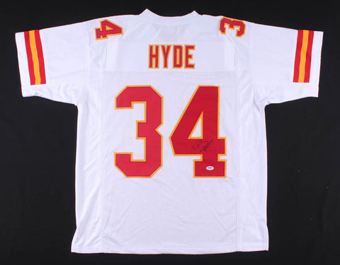 Carlos Hyde Signed Kansas City Chiefs Jersey (PSA) Former Ohio State Buckeyes RB
