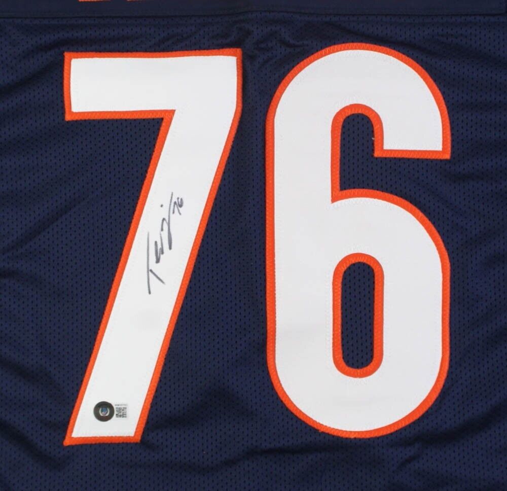 Teven Jenkins Signed Chicago Bear Jersey (Beckett) 2nd Rnd Pk 2021 Draft  /O-Line