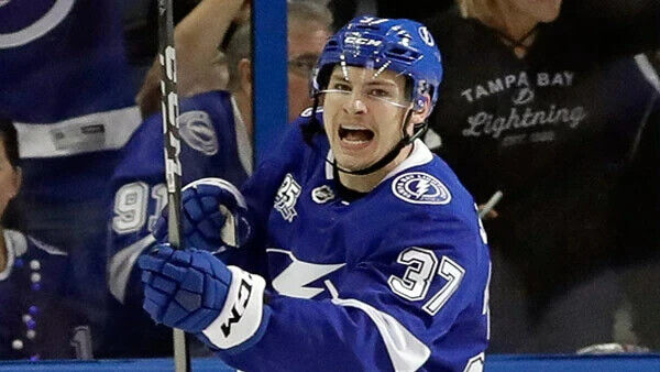 Autographed Yanni Gourde Lightning Jersey