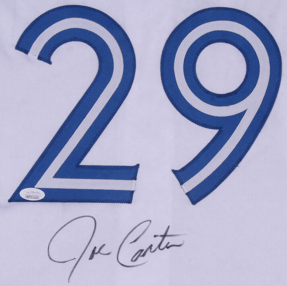 Joe Carter Signed Toronto Blue Jays Jersey (JSA COA) 1993 W.S. Winning –