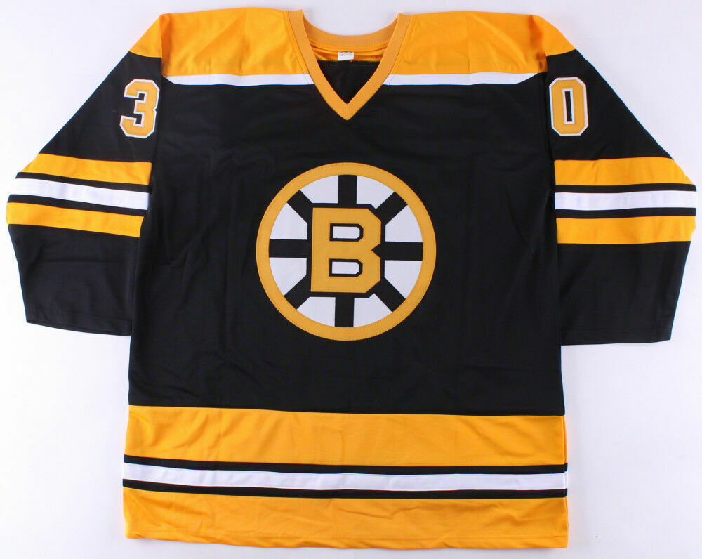 Boston Bruins No30 Gerry Cheevers Black/Yellow CCM Throwback New Stitched Jersey