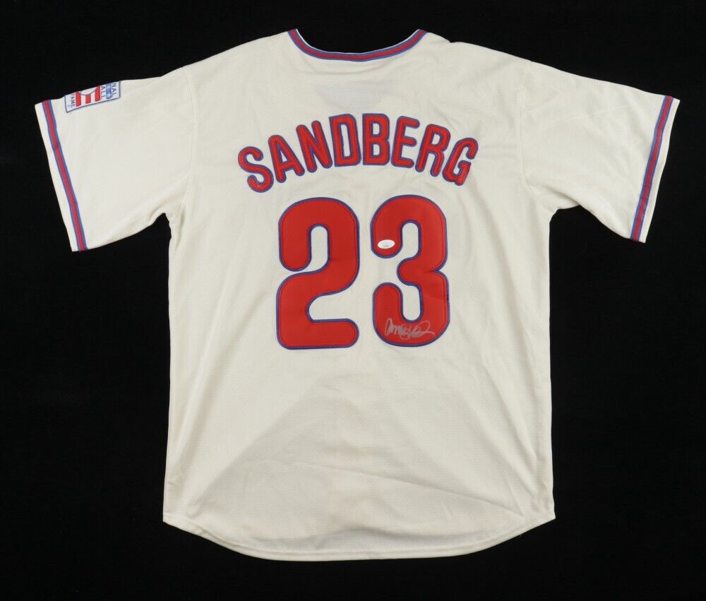 Ryne Sandberg Signed Hall of Fame Jersey (JSA COA) Chicago Cubs HOF 2n –
