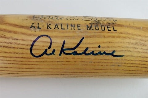 Al Kaline Signed Louisville Slugger Grand Slam Player Model Baseball Bat JSA COA
