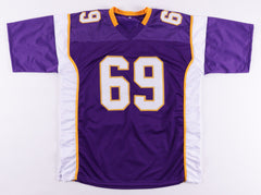 Jared Allen Signed Minnesota Vikings Jersey (Beckett COA) 5xPro Bowl Defnse End