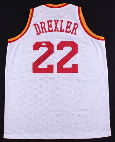 Clyde Drexler Signed Rockets Jersey (JSA) NBA Champion (1995) 10 X NBA All Star