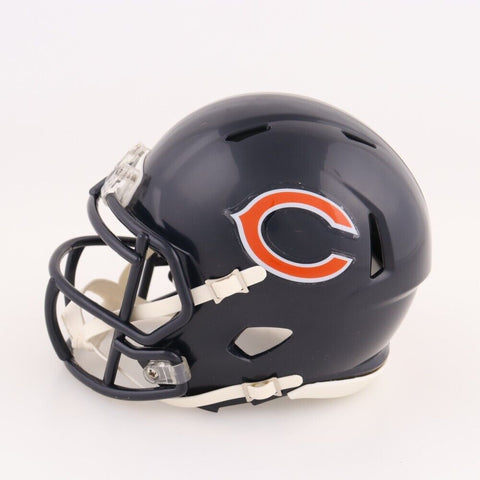 Khalil Herbert Signed Bears Speed Mini Helmet (Beckett) Chicago's Leading Rusher