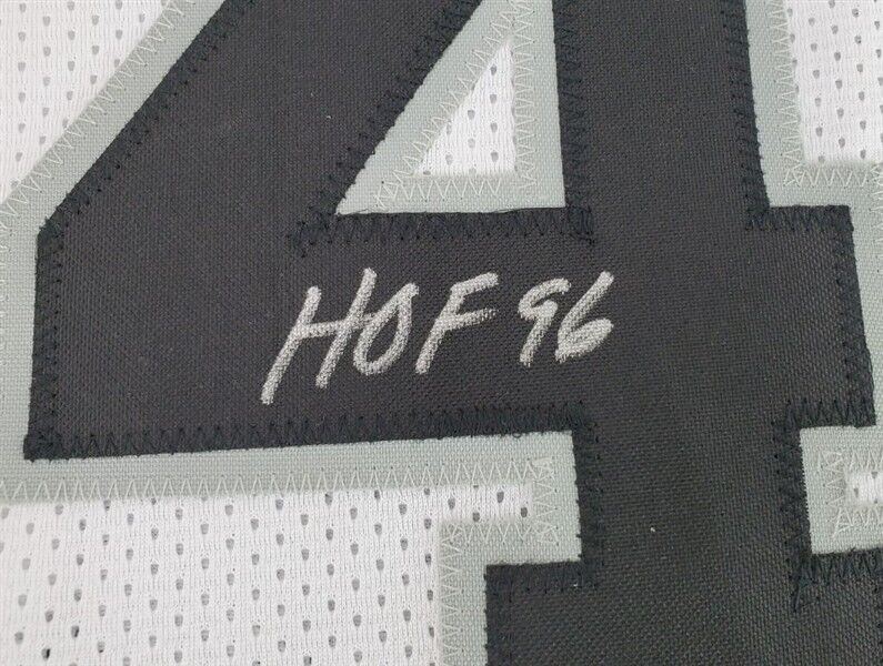 George Gervin Signed San Antonio Spur Photo Jersey "HOF 96" (JSA COA) The Iceman