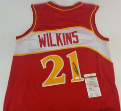 Dominique Wilkins Signed Atlanta Hawks Jersey (JSA COA) 9xNBA All Star 1986–1994