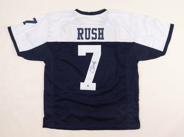 COOPER RUSH SIGNED AUTOGRAPHED DALLAS COWBOYS #10 COLOR RUSH