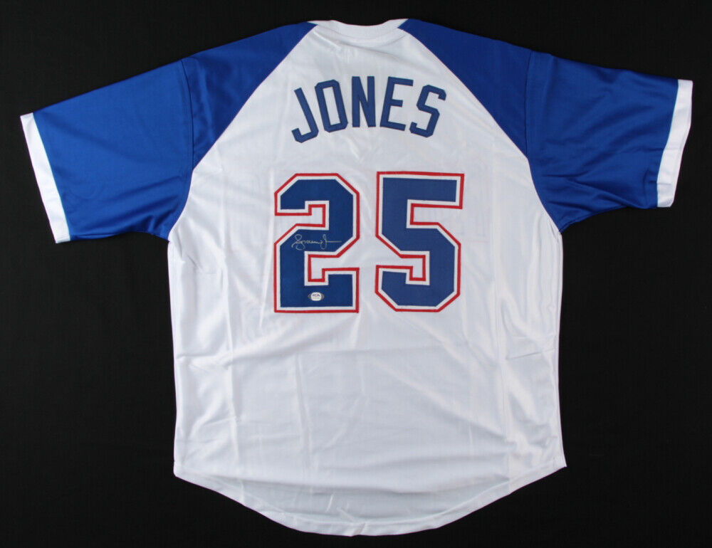 Andruw Jones Signed Atlanta Braves Throwback Early 1970's Style Jersey –