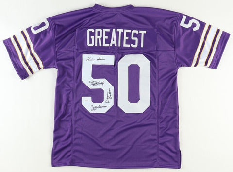 Minnesota Viking 50 Greatest Jersey Signed By (8) All Time Greats / See list JSA