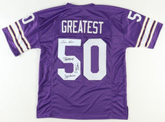 Minnesota Viking 50 Greatest Jersey Signed By (8) All Time Greats / See list JSA