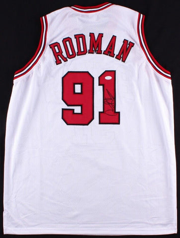 Dennis Rodman Signed Chicago Bulls Jersey / 5x NBA Champion / Mr Rebound / JSA
