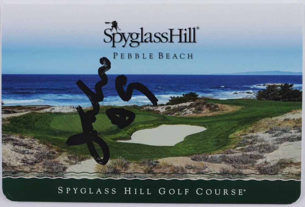 Jim McMahon Signed 2017 Spyglass Hill Pebble Beach Golf Scorecard (JSA COA)