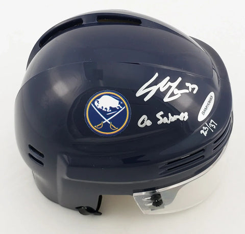 Casey Mittelstadt “Go Sabres” Signed Buffalo Sabres Mini Helmet (Upper Deck COA)