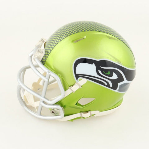 Drew Lock Signed Seattle Seahawks Flash Alternate Speed Mini Helmet (Beckett)