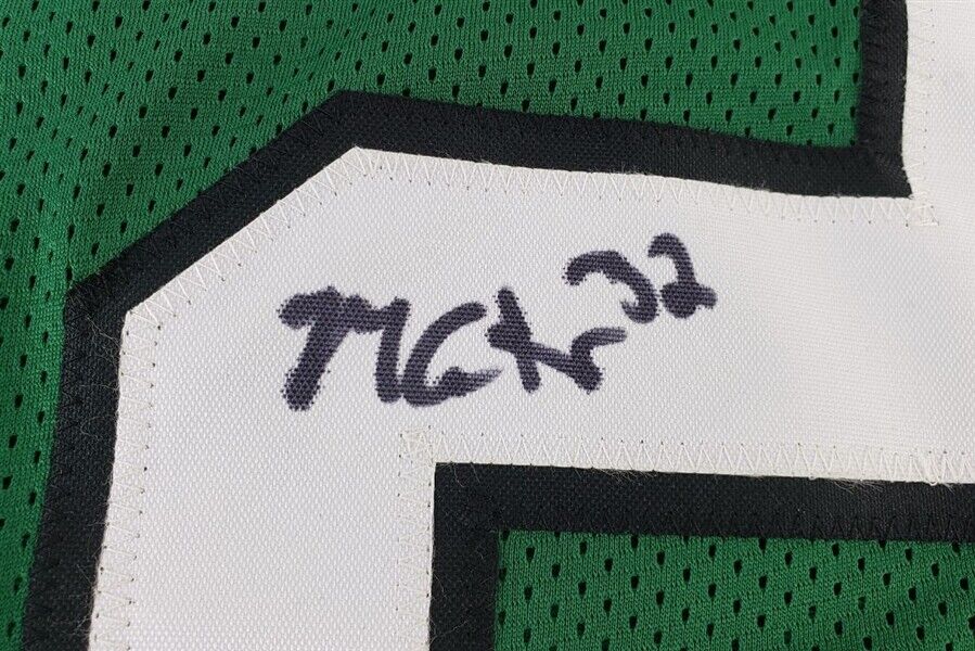 Michael Carter Signed Jets Green Jersey (Beckett Holo) New York 2021 4th Rnd Pk