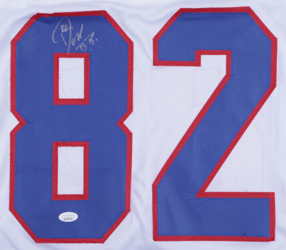 Don Beebe Signed Buffalo Bills White Jersey (JSA COA) Super Bowl