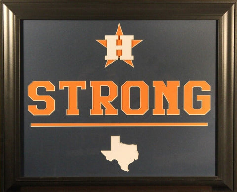 Houston Astros "Houston Strong" 19x23 Custom Framed Display