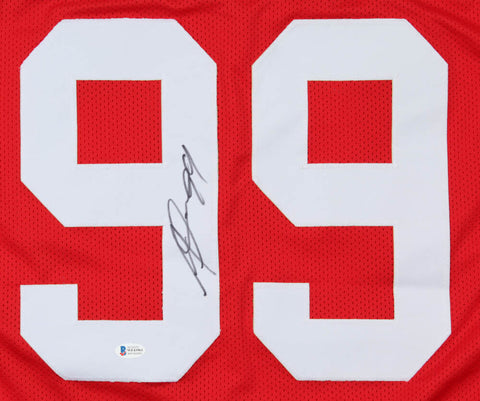 Aldon Smith Signed San Francisco 49ers Jersey (Beckett COA)  2012 Pro Bowl LB