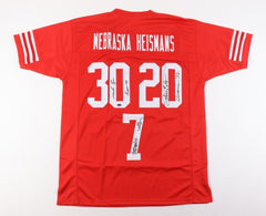 Mike Rozier, Johnny Rodgers, & Eric Crouch Signed Nebraska Heisman Winner Jersey