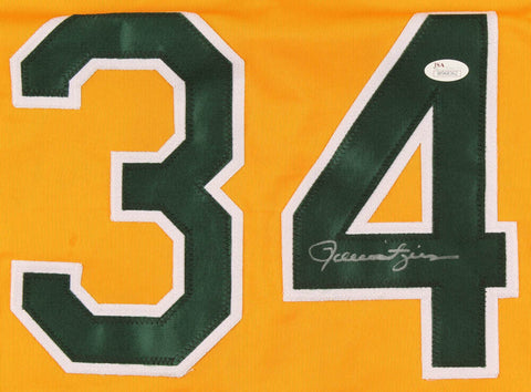 Rollie Fingers Signed Oakland Athletics Jersey (JSA) 3xWorld Series Champion A's