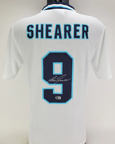Alan Shearer Signed UMBRO Soccer Shirt (Beckett) Premier League Record 260 Goals