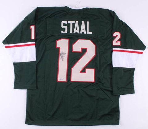 Eric Staal Signed Minnesota Wild  Jersey (Beckett COA) 400+ NHL Goal Scorer
