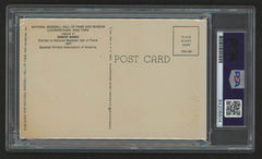 Ernie Banks / Mr Cub Signed Hall of Fame Plaque Postcard (PSA/DNA) Chicago Cubs