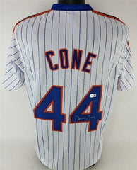 David Cone Signed New York Mets Jersey (Beckett) 5xWorld Series Champ Pitcher