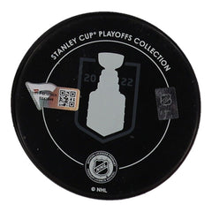 Gabriel Landeskog Signed 2022 Stanley Cup Champ Avalanche Logo Puck (Fanatics)