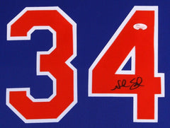 Noah Syndergaard Signed New York Mets 35" x 43" Custom Framed Jersey (JSA COA)
