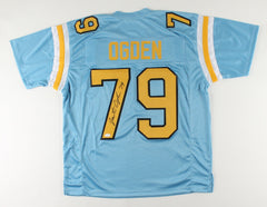 Jonathan Ogden Signed UCLA Bruins Jersey (JSA COA) Ravens HOF Offensive Tackle