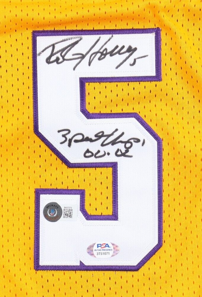 Robert Horry Autographed/Signed Jersey top PSA/DNA COA Los Angeles Lakers