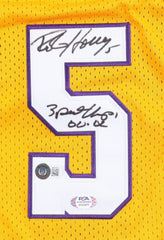 Robert Horry Signed L.A Lakers Jersey (PSA & Beckett) Los Angeles 7xNBA Champ
