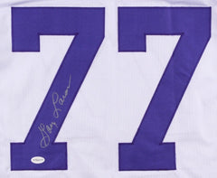 Gary Larsen Signed Vikings Throwback Jersey (TSE COA) 2× Pro Bowl (1969, 1970)